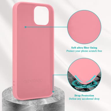 iPhone 14 silikondeksel case (rosa)