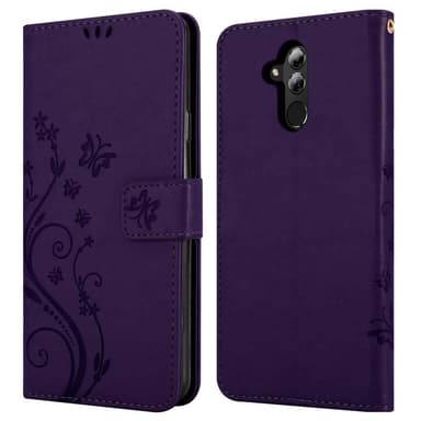 Huawei MATE 20 LITE lommebokdeksel Blomster (lilla)