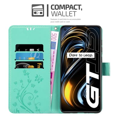 Realme GT / GT Neo 2T / Q3 PRO lommebokdeksel Blomster