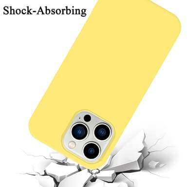iPhone 14 PRO MAX silikondeksel case (gul)