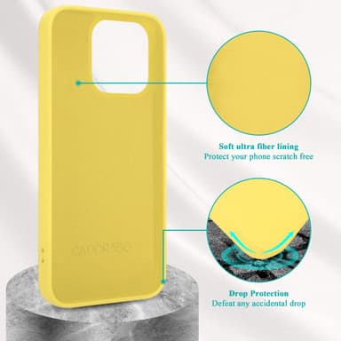 iPhone 14 PRO MAX silikondeksel case (gul)