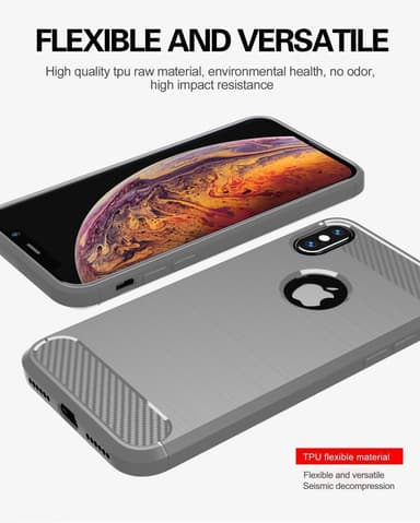 Deksel iPhone XS MAX ultra slim (grå)
