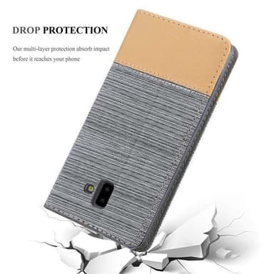 Samsung Galaxy J6 PLUS lommebokdeksel etui (grå)
