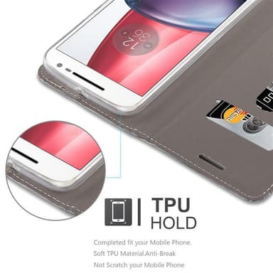 Motorola MOTO G4 / G4 PLUS lommebokdeksel etui (grå)