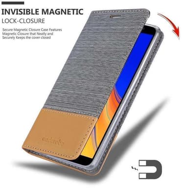Samsung Galaxy J6 PLUS lommebokdeksel etui (grå)
