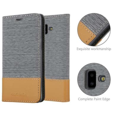 Samsung Galaxy J6 PLUS lommebokdeksel etui (grå)