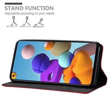 Samsung Galaxy A21s lommebokdeksel case (rød)