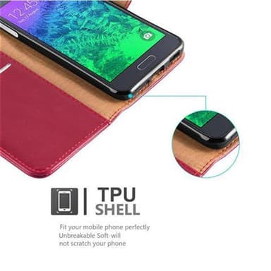 Samsung Galaxy ALPHA lommebokdeksel etui (rød)