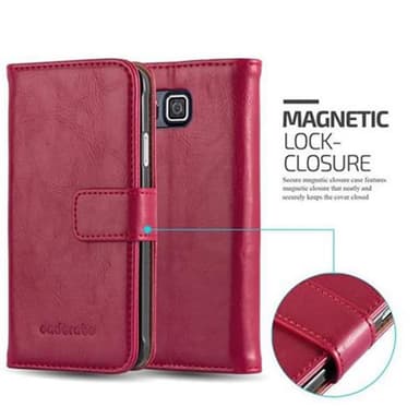 Samsung Galaxy ALPHA lommebokdeksel etui (rød)