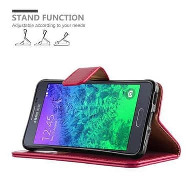 Samsung Galaxy ALPHA lommebokdeksel etui (rød)