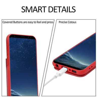 Samsung Galaxy S8 PLUS Deksel Kunstskinn (rød)