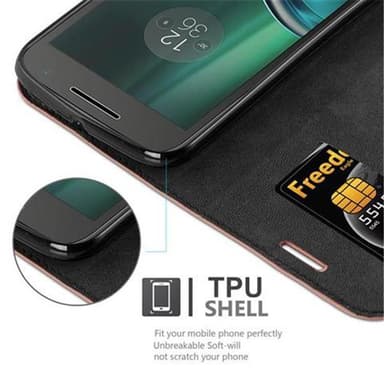 Motorola MOTO G4 / G4 PLUS lommebokdeksel case (brun)