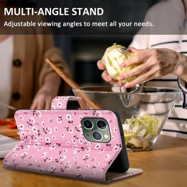 iPhone 11 PRO lommebokdeksel etui (rosa)