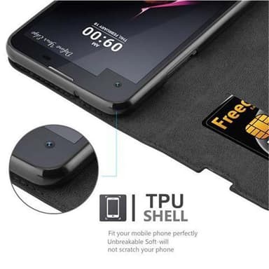 LG X SCREEN lommebokdeksel case (svart)