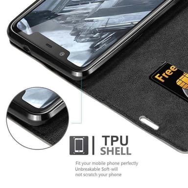 Nokia 5.1 PLUS / X5 lommebokdeksel case (brun)