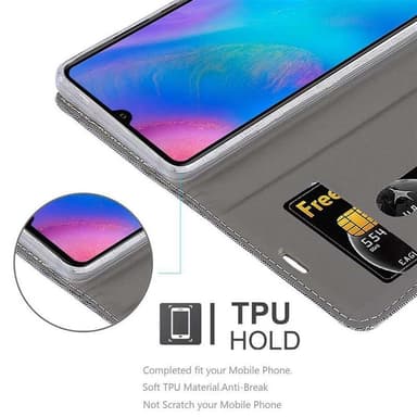 Huawei P30 lommebokdeksel etui (grå)