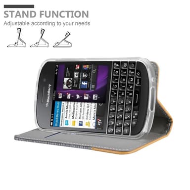 Blackberry Q10 lommebokdeksel etui (grå)