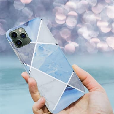 iPhone 12 MINI lommebokdeksel etui (blå)