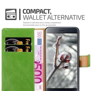 Asus ZenFone 3 (5.5 tomme) lommebokdeksel etui (grønn)