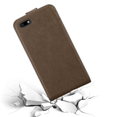 Honor 7S / Huawei Y5 2018 deksel flip cover (brun)