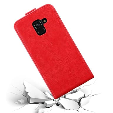 Samsung Galaxy A8 2018 deksel flip cover (rød)
