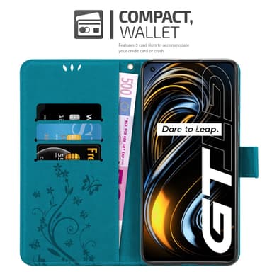 Realme GT / GT Neo 2T / Q3 PRO lommebokdeksel Blomster