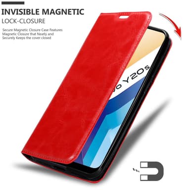 Vivo Y20s lommebokdeksel case (rød)