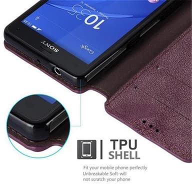 Sony Xperia Z3 COMPACT lommebokdeksel etui (rød)