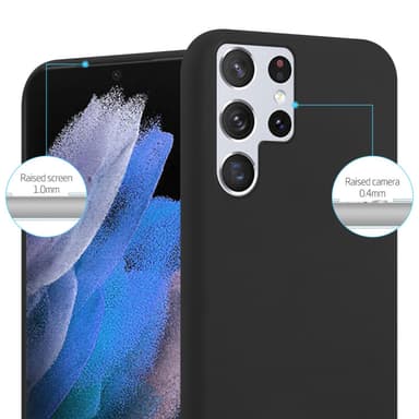 Deksel Samsung Galaxy S22 ULTRA Silikon cover (svart)