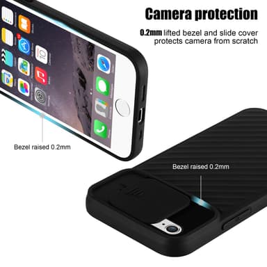 iPhone 6 PLUS / 6S PLUS silikondeksel case (svart)