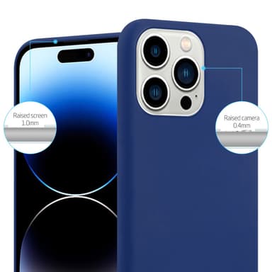Deksel iPhone 14 PRO MAX Silikon cover (blå)