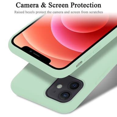 iPhone 12 MINI silikondeksel case (grønn)