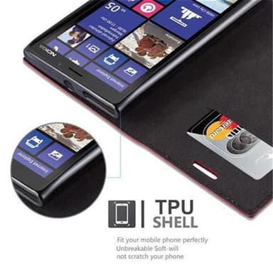 Nokia Lumia 920 lommebokdeksel case (rød)