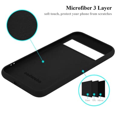 Google PIXEL 7 silikondeksel case (Svart)