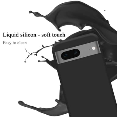 Google PIXEL 7 silikondeksel case (Svart)