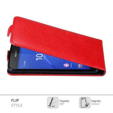 Sony Xperia Z3 COMPACT deksel flip cover (rød)
