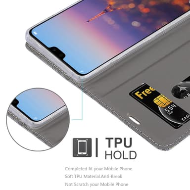 Huawei P20 PRO / P20 PLUS lommebokdeksel etui (grå)