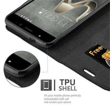WIKO U FEEL PRIME lommebokdeksel case (svart)