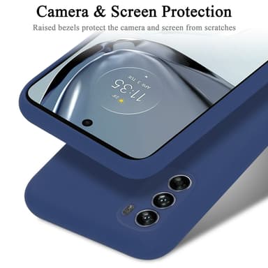 Motorola MOTO G62 5G silikondeksel case (blå)