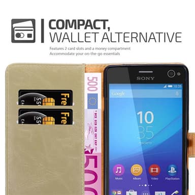 Sony Xperia C4 lommebokdeksel etui (brun)