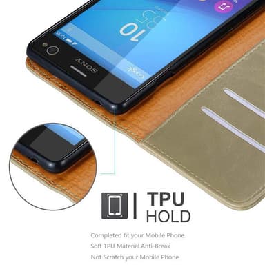 Sony Xperia C4 lommebokdeksel etui (brun)