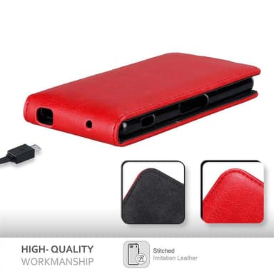 Sony Xperia Z3 COMPACT deksel flip cover (rød)
