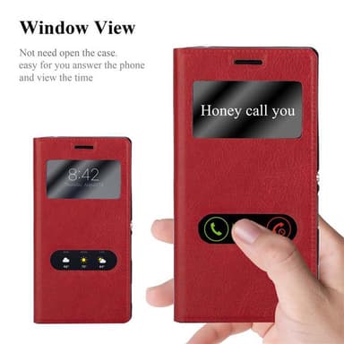 Sony Xperia M2 / M2 AQUA lommebokdeksel cover (rød)