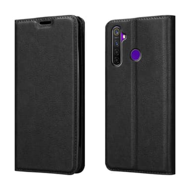 Realme 5 / 5i / 6i / C3 lommebokdeksel case (svart)