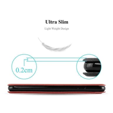 Sony Xperia M2 / M2 AQUA lommebokdeksel cover (rød)