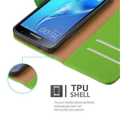 Samsung Galaxy J3 2016 lommebokdeksel etui (grønn)