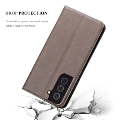 Samsung Galaxy S22 PLUS lommebokdeksel case (brun)