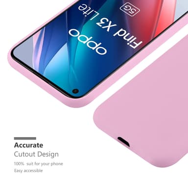 Deksel Oppo FIND X3 LITE Silikon cover (rosa)
