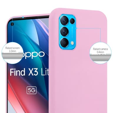 Deksel Oppo FIND X3 LITE Silikon cover (rosa)