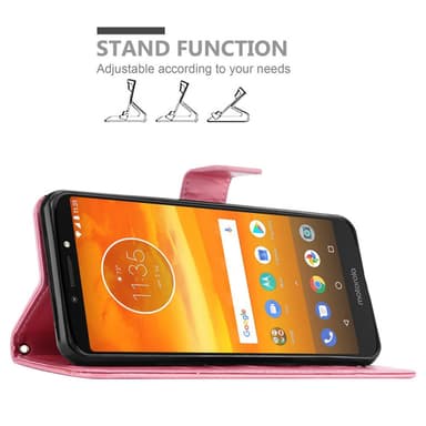 Motorola MOTO E5 PLUS lommebokdeksel Blomster (rosa)